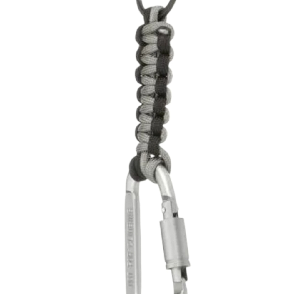 Braided Paracord Keychain with Silver Carabiner - Picture 4 of 4